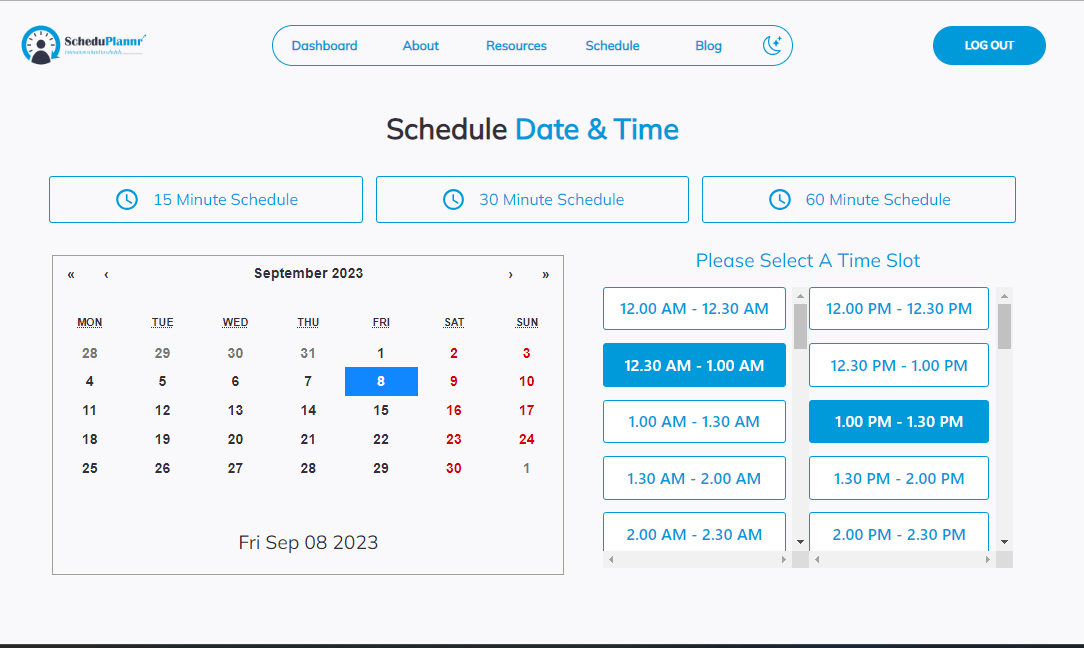 Schedule