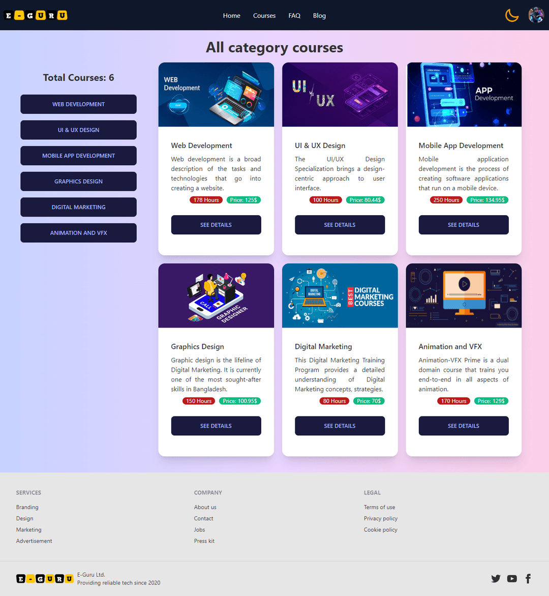 Learning Platform Web Application